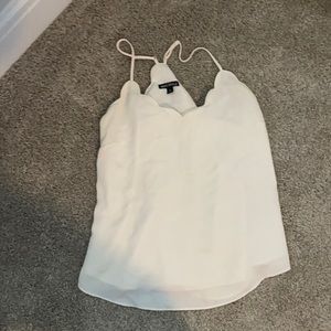 Size 6 white jcrew scallop tank